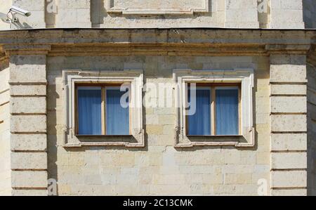 La texture muro di pietra Gatchina Palace, costruito di Pudozh - prodotta intorno al quartiere villaggio Pudost, xvii secolo Foto Stock