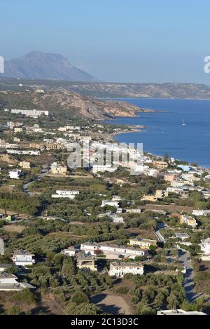 Vista di Kefalos sull'isola di Kos Foto Stock