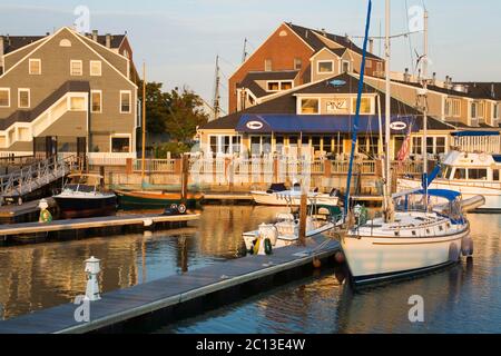 Pickering Wharf, Salem, Greater Boston Area, Massachusetts, Stati Uniti Foto Stock