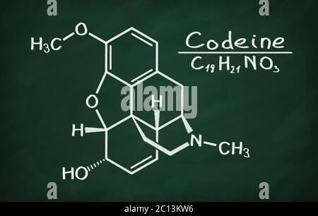 Modello strutturale di codeina Foto Stock