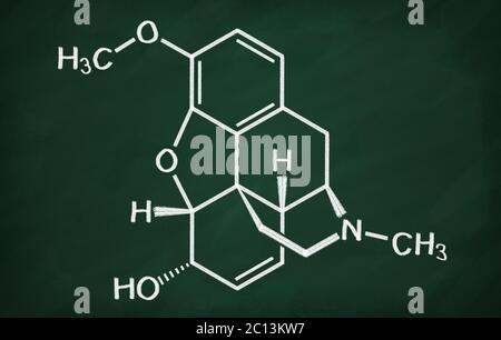 Modello strutturale di codeina Foto Stock
