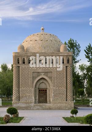 Ismail Samanid mausoleo a Bukhara, Uzbekistan Foto Stock