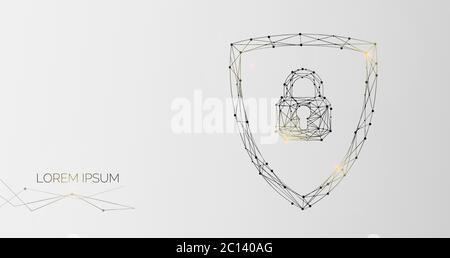 Schermo con blocco interno, immagine creativa illustrativa Illustrazione Vettoriale