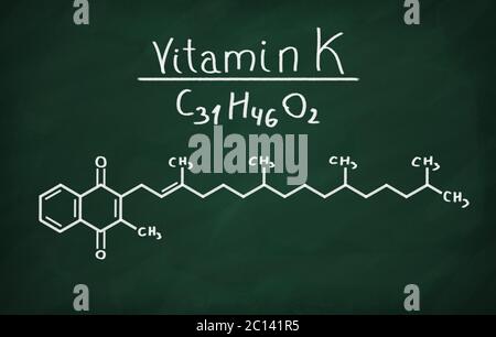 Modello strutturale della vitamina K. Foto Stock