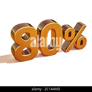 Cartello sconto su 3d Gold 80 dell'80% Foto Stock