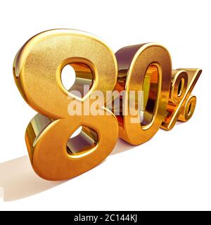 Cartello sconto su 3d Gold 80 dell'80% Foto Stock