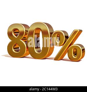 Cartello sconto su 3d Gold 80 dell'80% Foto Stock