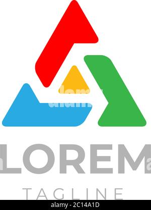 Logo astratto a proposito di AY A Y lettera in vettoriale illustration.minimalista logo Illustrazione Vettoriale