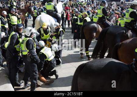 Attivisti di estrema destra, Black Life Matter Foto Stock