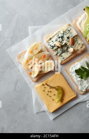 Diversi tipi di sandwich Foto Stock
