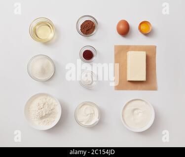 Ingredienti per la cottura o la cottura Foto Stock