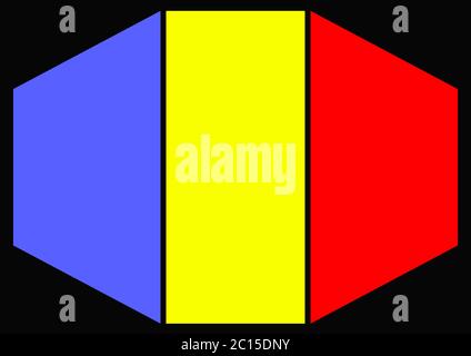 Modello colore per testo su sfondo nero. Illustrazione Vettoriale