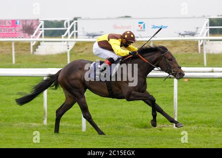 Au Clair De Lune guidato da ben Curtis vince la Betway Novice Stakes all'ippodromo di Doncaster. Foto Stock