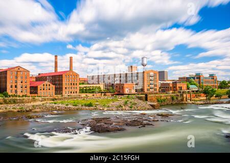 Columbus, Georgia, Stati Uniti d'America skyline del centro sul fiume. Foto Stock