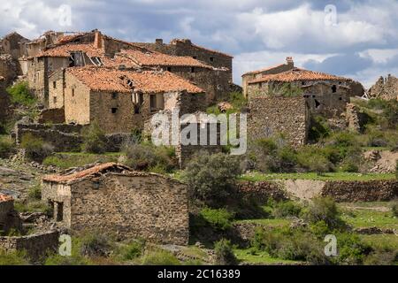 Garranzo è un villaggio abbandonato della provincia di la Rioja, in Spagna Foto Stock