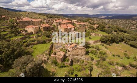 Garranzo è un villaggio abbandonato della provincia di la Rioja, in Spagna Foto Stock