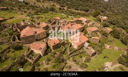 Garranzo è un villaggio abbandonato della provincia di la Rioja, in Spagna Foto Stock