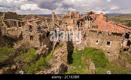 Garranzo è un villaggio abbandonato della provincia di la Rioja, in Spagna Foto Stock