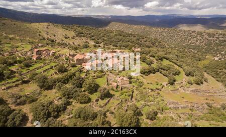 Garranzo è un villaggio abbandonato della provincia di la Rioja, in Spagna Foto Stock