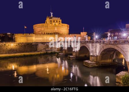 Castello de Sant'Angelo a Roma Italia Foto Stock