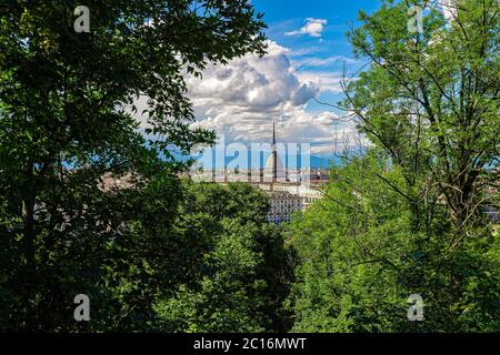 Italia Piemonte Torino Monte dei Cappuppini - vista di Torino con Mole Antonelliana