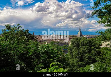 Italia Piemonte Torino Monte dei Cappuppini - vista di Torino con Mole Antonelliana