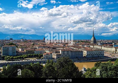 Italia Piemonte Torino Monte dei Cappuppini - vista di Torino con Mole Antonelliana