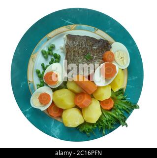 Bacalhau com todos Foto Stock