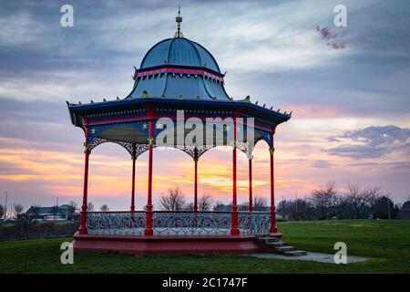 Stand Magdalen Green, Dundee, Scozia, Regno Unito. Foto Stock