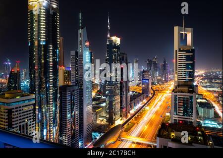 La città di Dubai negli Emirati Arabi Uniti Foto Stock