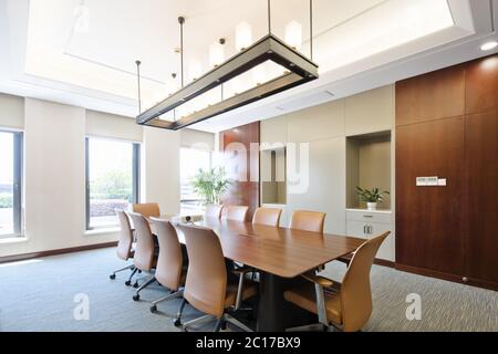 interni moderni della sala riunioni Foto Stock