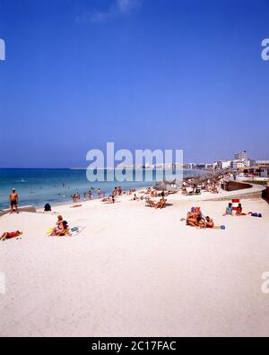 Platja de Palma (Playa de Palma), comune di Palma, Maiorca, Isole Baleari, Spagna Foto Stock