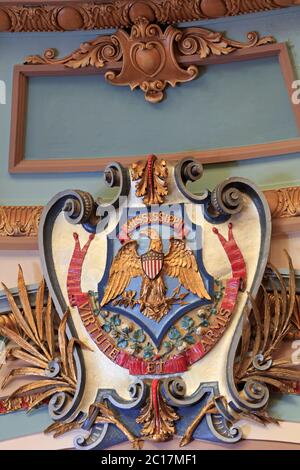 Coat of Arms, state Capitol Building, Jackson, Mississippi, Stati Uniti Foto Stock