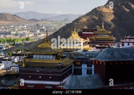 Monastero di Tashi Lhunpo, Tibet Foto Stock