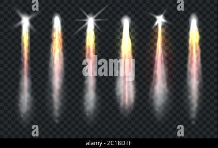 Fumo realistico da razzo Illustrazione Vettoriale