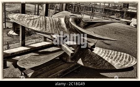 Vecchie eliche a Port Richmond, California Foto Stock