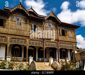 Vista esterna della Casa e Museo di Rimbaud, Harar, Jugol, Etiopia Foto Stock