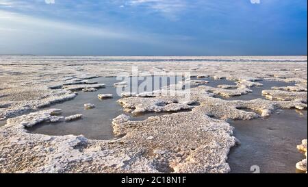 Salt Lake Karum aka Assale o Asale Afar, Etiopia Foto Stock