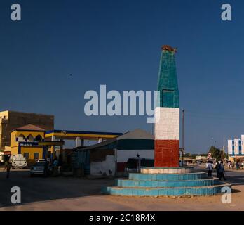 Monumento ai pesci nel centro di Berbera Somalia Foto Stock