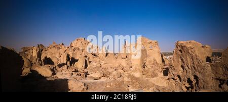 Vista sulle rovine della città vecchia di Shali, oasi Siwa in Egitto Foto Stock