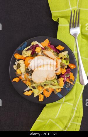 Deliziosa Insalata Caesar Foto Stock