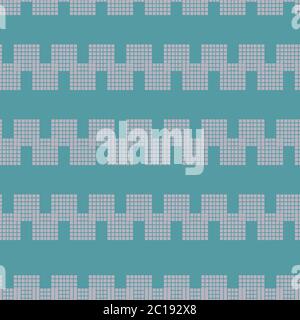 i quadrati blu a zig zag motivo vettoriale senza cuciture sul tepal Illustrazione Vettoriale