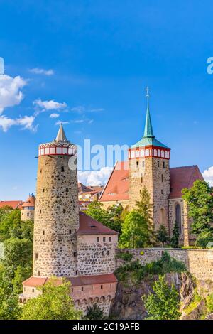 Storico centro storico di Bautzen in Sassonia, Germania Foto Stock