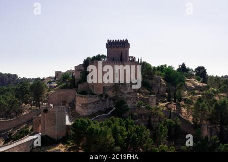 castello medievale in città antica in spagna Foto Stock