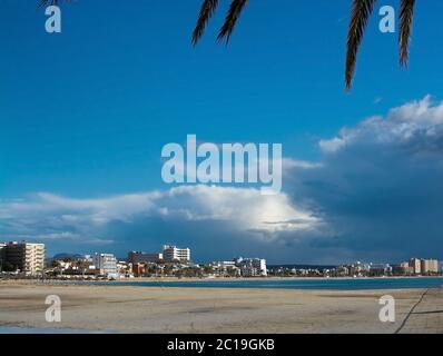 Spiaggia invernale Playa de Palma Foto Stock