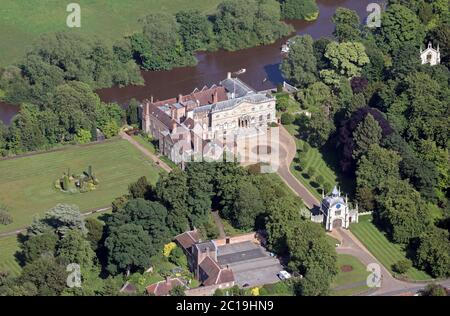 Veduta aerea del Palazzo di Bishopthorpe ( e Centro Congressi), York, Regno Unito Foto Stock