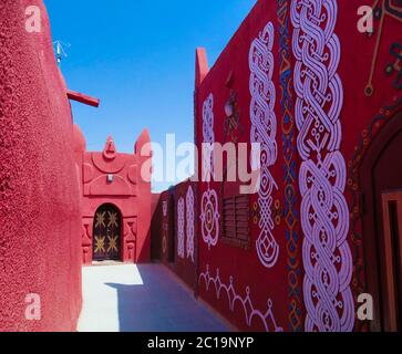 Vista esterna della residenza del sultano Damagaram, Zinder, Niger Foto Stock