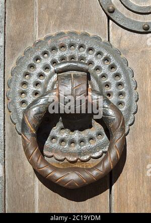 Porta respingente, Cattedrale di Lisbona Foto Stock