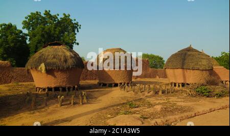 Vista panoramica sul villaggio di Bkonni del popolo Husa, Tahoua, Niger Foto Stock