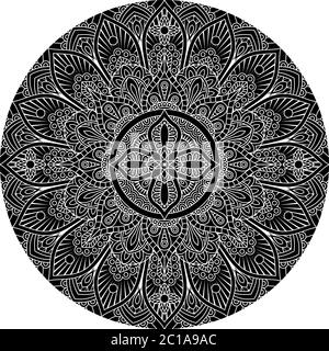 Motivo del motivo Mandala Art Ornament Design elemento Illustrazione Vettoriale